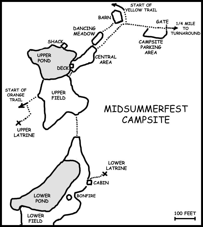 Map of the Midsummerfest campsite