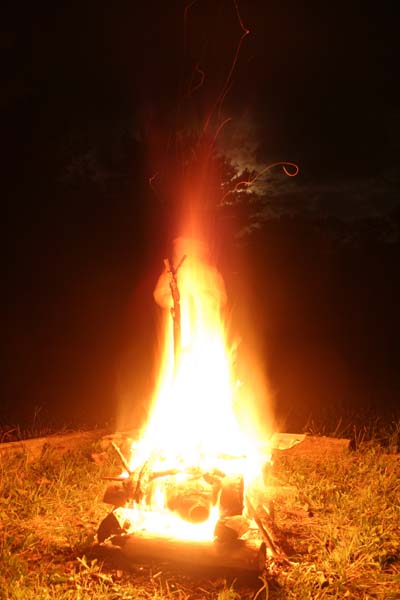 Campfire at night